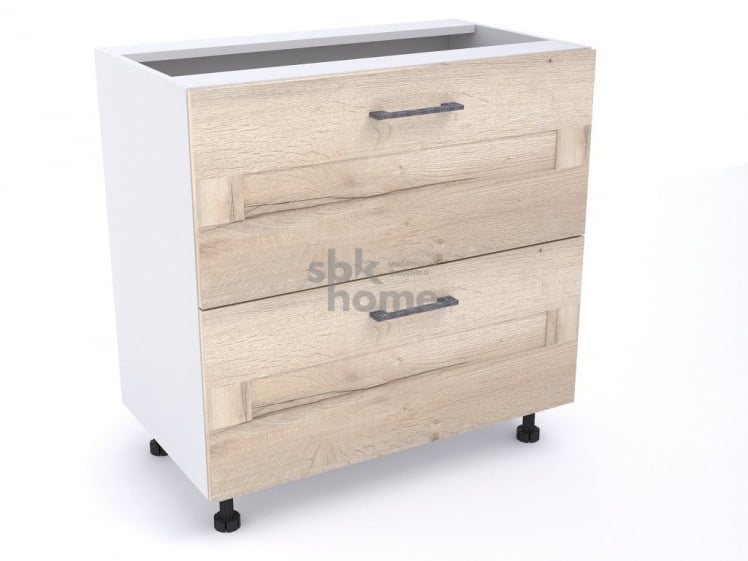 Стол с ящиками СЯ-80 (2), Дублин (800*470*820) Дуб галифакс белый, 21622 _0