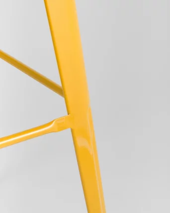 Стул барный Tolix Wood 75.5  со спинкой Желтый_8