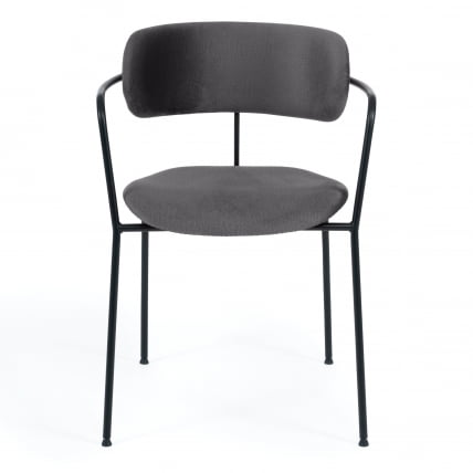 Стул VAN HALLEN (mod. 2433S) ткань/металл, 54,5х53,5/76 см, высота до сиденья 46 см, серый/черный_3