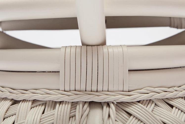 Столик кофейный Andrea ротанг, D60х50см, TCH White (белый)_2