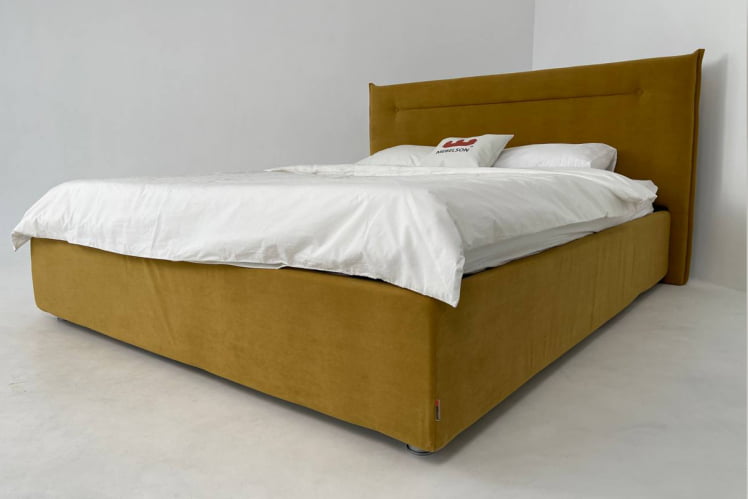 Кровать 1.6 Альба с подъем. механизмом ZP.KM1.6-15 медовый (велюр)_2