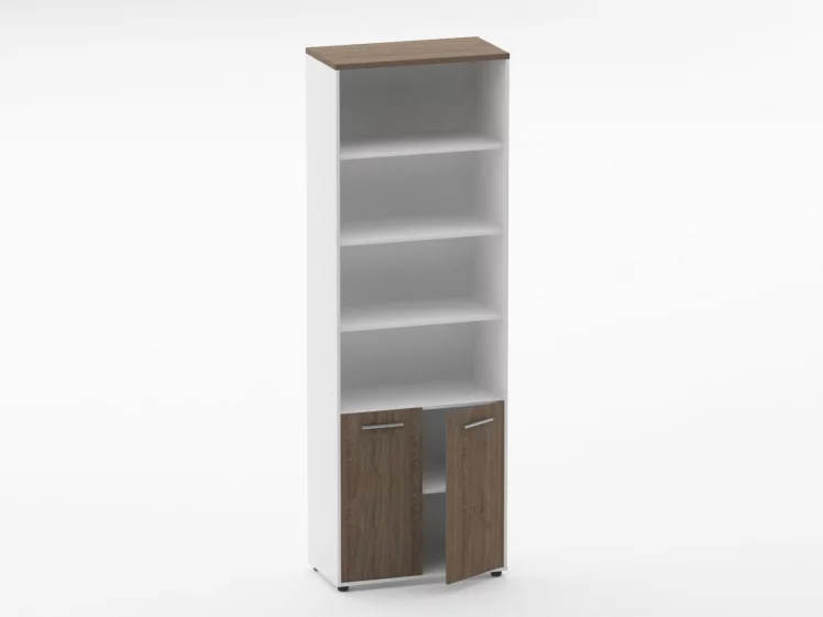 Шкаф 5 широкий верх открытый, низ закрытый Deka 10.23.111 Дуб Верцаска/Белый_1