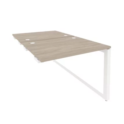 Стол-приставка двойной на О-образном м/к к опорым элем. ONIX O.MO-D.SPR-1.8 Дуб Аттик/Белый_0