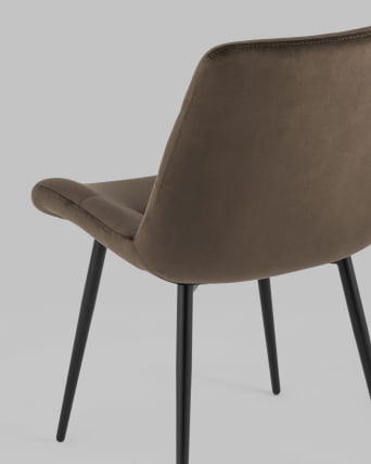 Стул Остин велюр Темно-коричневый_5