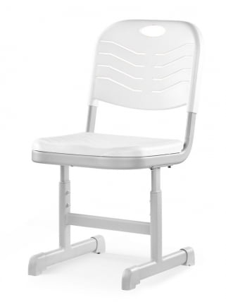 Стул ученический регулируемый пластиковый (рост 3-5) Белый_0