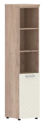 Шкаф колонка с глухой малой дверью и топом (левый) Torr LUX TLHC 42.5 L Дуб Каньон Латте_0