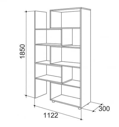 Стеллаж 1 Ясень шимо темный_4