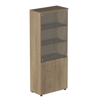 Шкаф для документов с тонированным стеклом Р.Ш-2СТ Крафт золотой_0