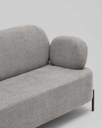 Диван Кэнди ткань букле светло-серый_4