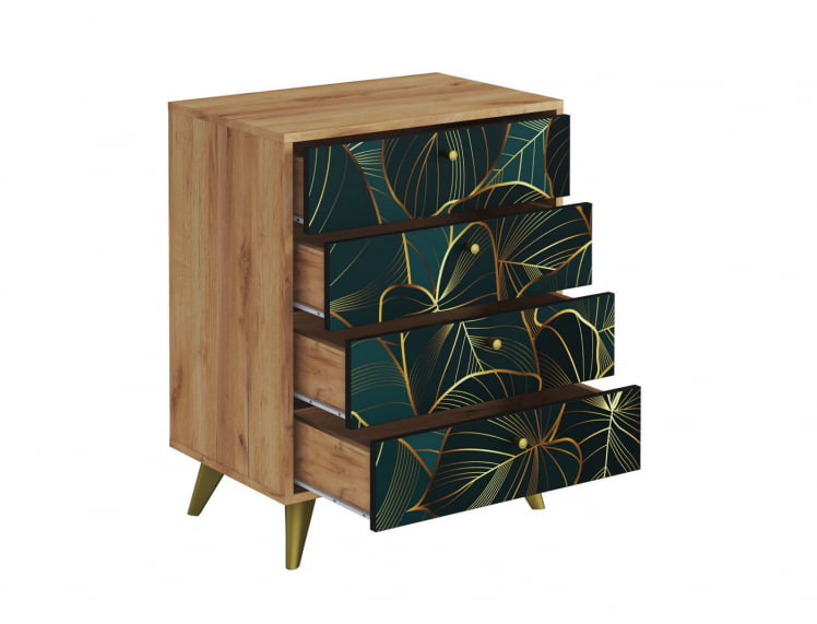 Комод Фьюжн КМ-001 дуб крафт золотой/TROPICAL_1