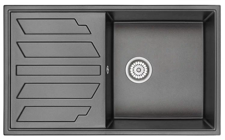 Кухонная мойка GRANULA 8601 Черный_0