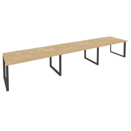 Стол переговорный (3 столешницы) ONIX O.MO-PRG-3.4 Тиквуд Светлый/Антрацит_0