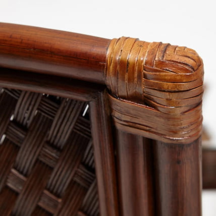 Комплект обеденный ANDREA GRAND (стол со стеклом+6 кресел+ подушки) Pecan Washed (античн. орех), Ткань рубчик, цвет кремовый_7