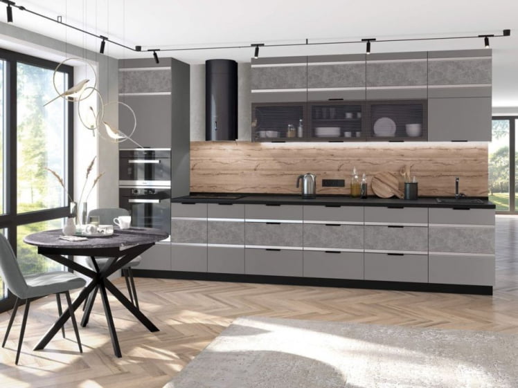 Стол с 3-мя ящиками системы Hettich Грейс 105.92 Оникс Кубанит_3