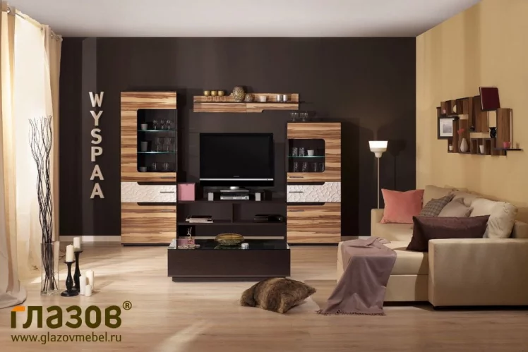 Гостиная композиция 5 WYSPAA Орех Балтимор_0