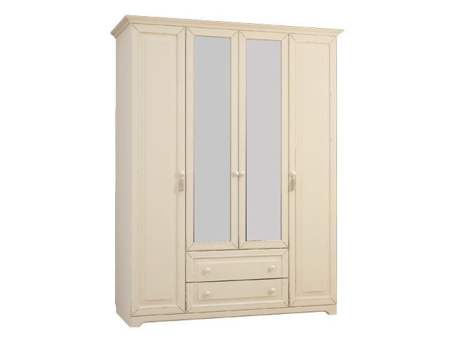 Корпус Шкаф 4-створчатый Белла  модуль 02 белый/джелато софт_0