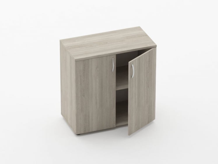 Шкаф низкий закрытый Glassy 6.08.131 Дуб сантана светлый_1