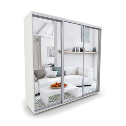 Шкаф-купе 3-х дверный Акцент-Сим З 1800х600 Выбеленное дерево_0