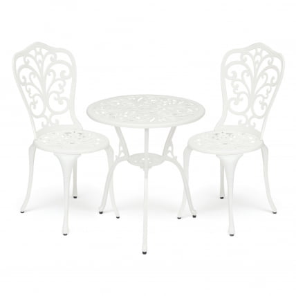 Комплект Secret De Maison Romance (стол +2 стула) алюминиевый сплав, D60/H67, 53х41х89см, butter white_0