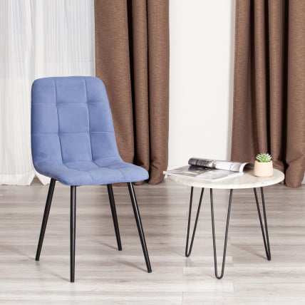Стул CHILLY MAX Велюр/металл , 45 х 54 х 90 см , серо-голубой/черный_10