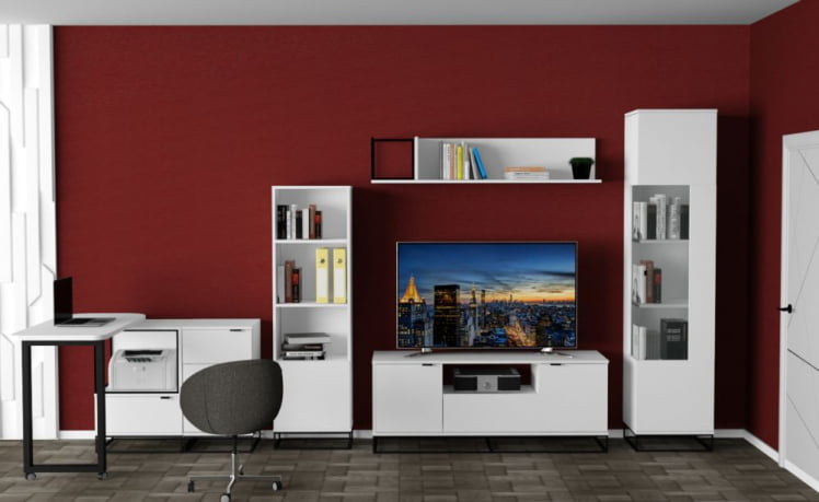 Полка навесная City средняя белый_9