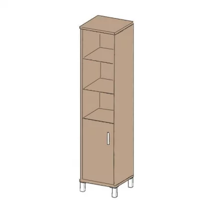 Стеллаж с дверью ДСП В431.2 R Дуб девон_0