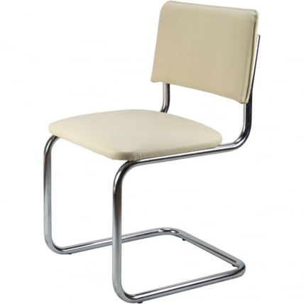 Кресло офисное Сильвия хром Бежевое_3