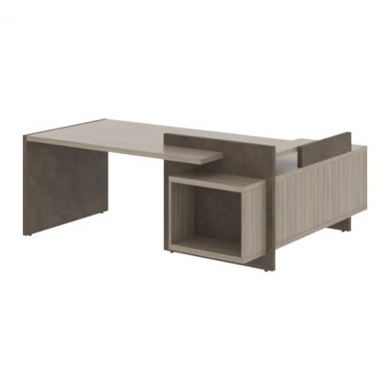 Стол руководителя правый WOOD&STONE СФ-531212 Дрифтвуд Бетон Чикаго темный_0