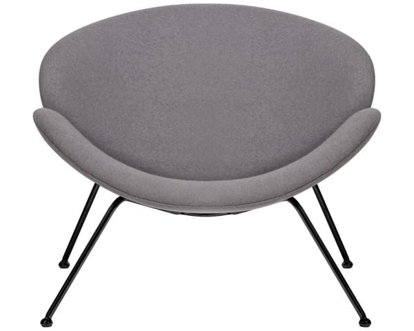 Кресло дизайнерское ДОБРИН ЕМИЛЙ (серая ткань АФ7, черное основание) 2 шт / DOBRIN EMILY AF7,_6