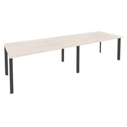 Стол переговорный (2 столешницы) ONIX O.MP-PRG-2.4 Денвер Светлый/Антрацит_0