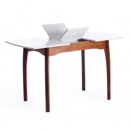 Стол CATERINA бук, мдф, 100+30x70x75, коричневый, белый_5