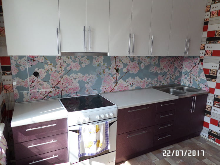 Глянцевый фартук (КОМПОЗИТ) KM 63_3