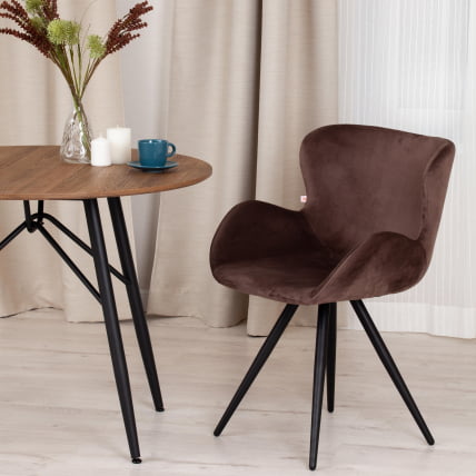 Кресло BOEING ( mod. 9120) металл/вельвет, 42x58x84.5x47см, коричневый (HLR19)/черный_10