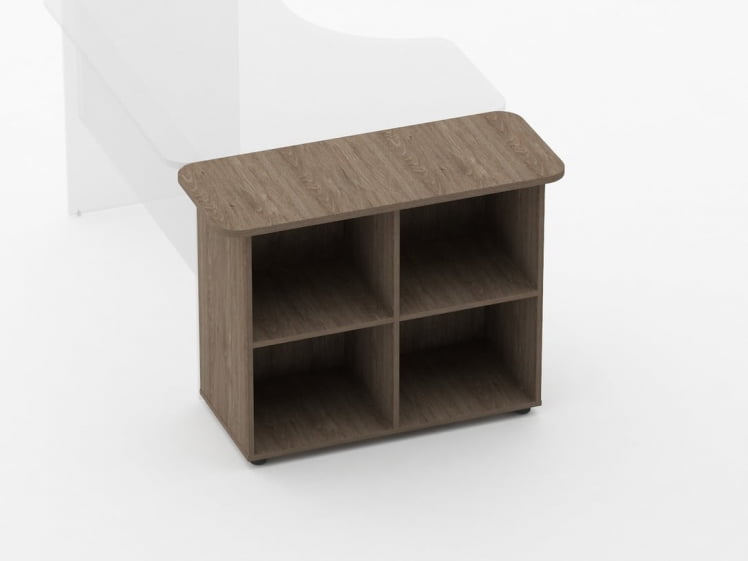 Тумба приставная к столу Glassy 3.18.12 Дуб Верцаска_0