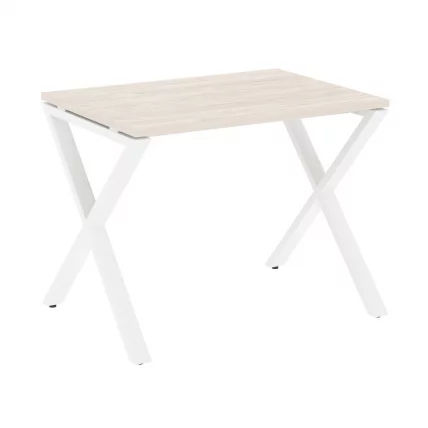 Стол рабочий LOFT VR.L-SRX-1.7 Металл белый Денвер светлый_0