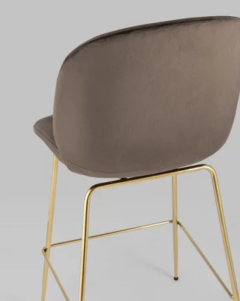 Стул полубарный Beetle со спинкой gold Коричневый_6