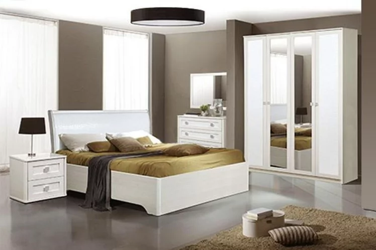 Шкаф для одежды Мона 05 Вудлайн кремовый Аруша венге Crocodil белый_5