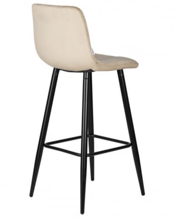 Стул барный ДОБРИН НИCОЛЕ (черные матовые ножки, мокко велюр (108-104)) 2 шт / DOBRIN NICOLE_4