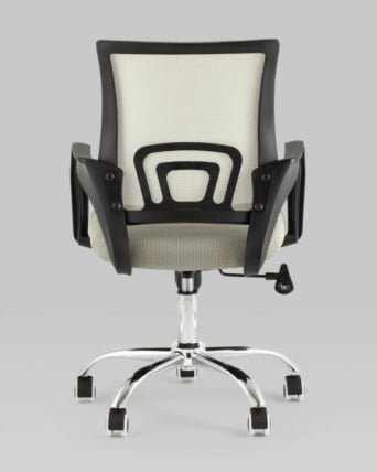 Кресло офисное TopChairs Simple New серый спинка сетка_3