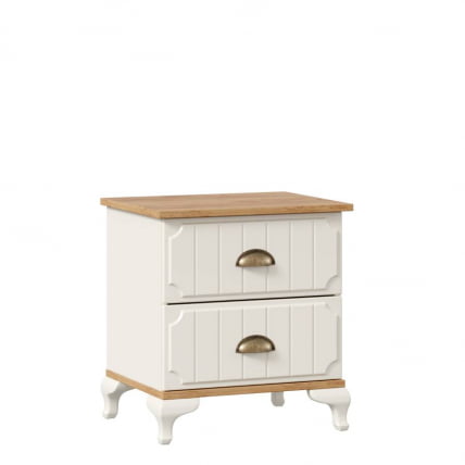 Тумба прикроватная Вилладжио ЛД 680.130.000 Алебастр/Дуб золотой_2