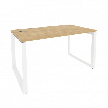 Стол рабочий руководителя на О-образном м/к ONIX O.MO-SRR-3.8 Тиквуд Светлый/Белый_0