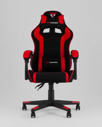 Кресло спортивное TopChairs Shadow ткань черно-красный_2