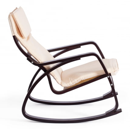 Кресло-качалка mod. AX3005 mod. AX3005 дерево береза, ткань: полиэстер/хлопок, 61х94,5х104 см, дерево: венге #9, ткань бежевая 1501-4_1