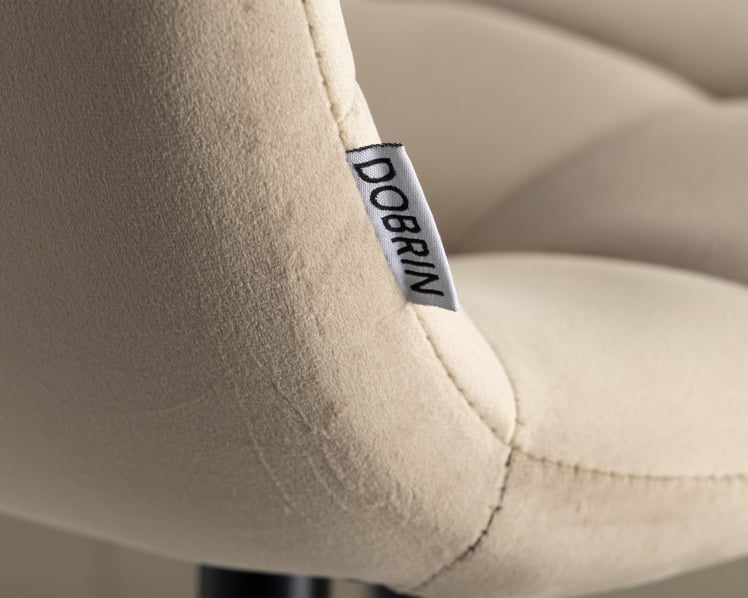 Стул барный DOBRIN NICOLE (черные матовые ножки, мокко велюр (108-104))_7