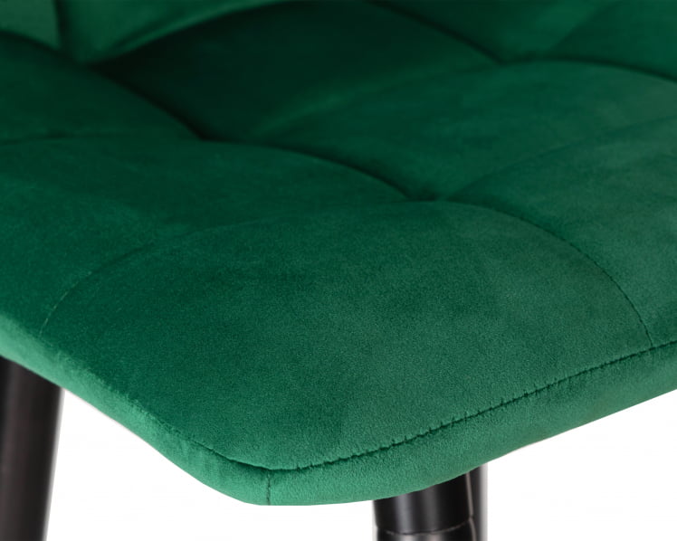 Стул полубарный DOBRIN OLIVIA (черные матовые ножки, зелёный велюр (108-64))_6