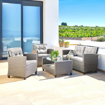 Комплект плетеной мебели AFM-805B Beige/Dark beige_0