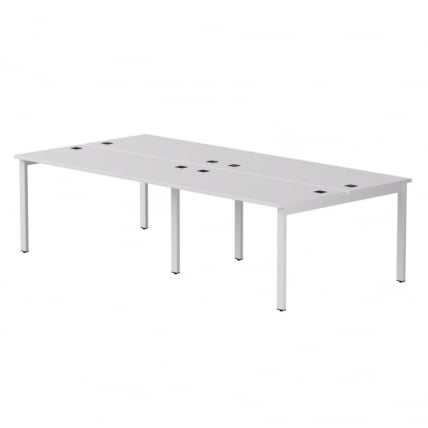 Бенч-система на 4 места на металлокаркасе, опоры 45 гр Everprof EVO 254S016 (2760) Белый_0