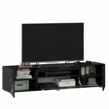 Тумба под ТВ 1600 Бруклин ЛД 685.050.000 Черный глянец_3