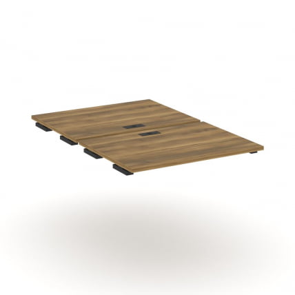 Двойной стол-приставка к двум опорным тумбам/шкафам CONCEPT CN.DSPR-005 Сандал Янтарный Черный_0