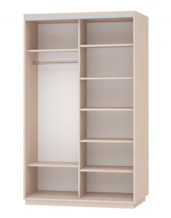 Шкаф-купе двухдверный Экспресс Дуо 1400х2400h Сакура/Дуб молочный_1